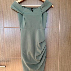 Windsor Olive Green Asymmetrical Dress - Size XS